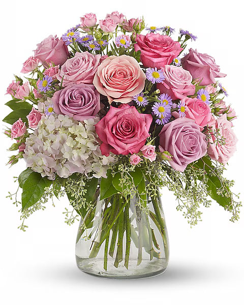 pink and white Bouquet flowers